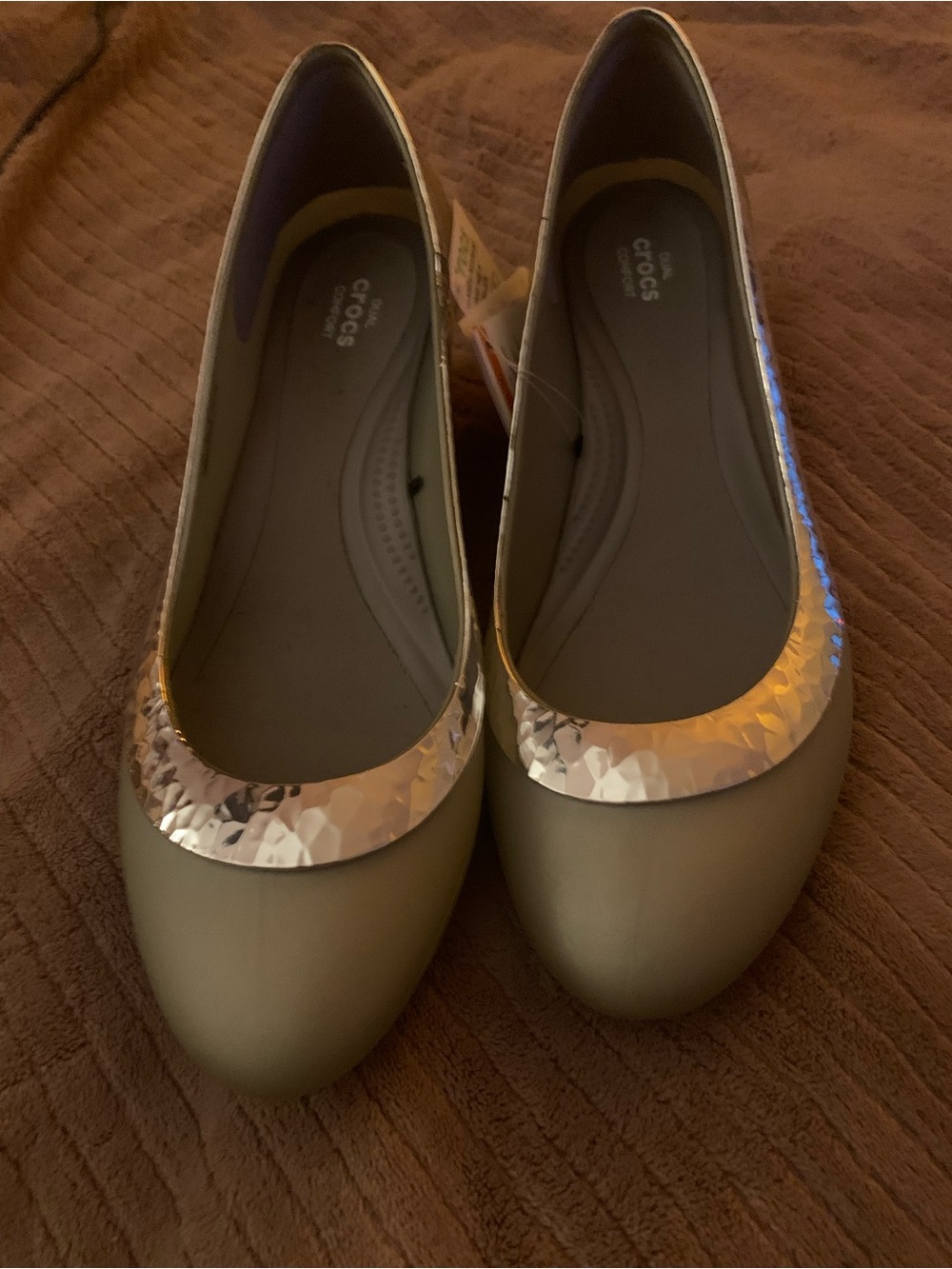 CROCS silver Ballet wedges size 9 women’s